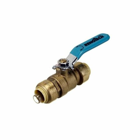 AMERICAN IMAGINATIONS 0.5 in. Unique Brass-Blue Ball Valve in Brass AI-37961